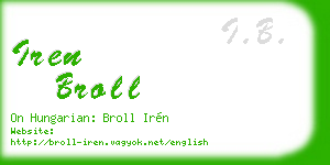 iren broll business card